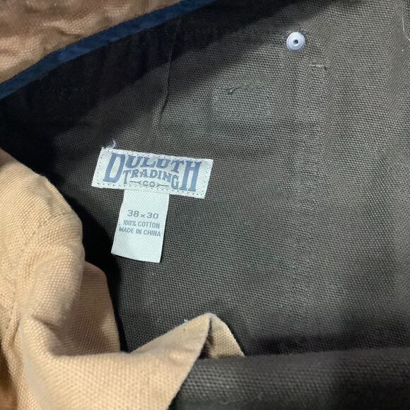 Duluth Trading Co Cargo Canvas Work Pants Brown Size 38x30 - Picture 8 of 9
